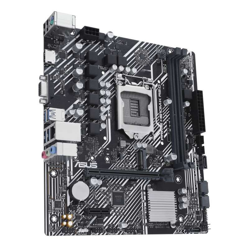 Asus Prime H510M-K R2.0 Motherboard Intel 1200 2x DDR4 - HDMI, PCIe 3.0, 4x Sata III, USB 3.2, MicroATX